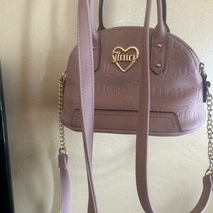 Juicy Couture Pink Mini Bag with Heart Emblem